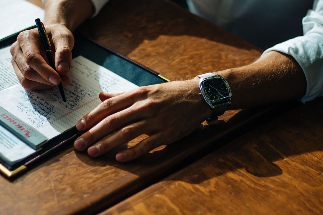 person signing insurance contract