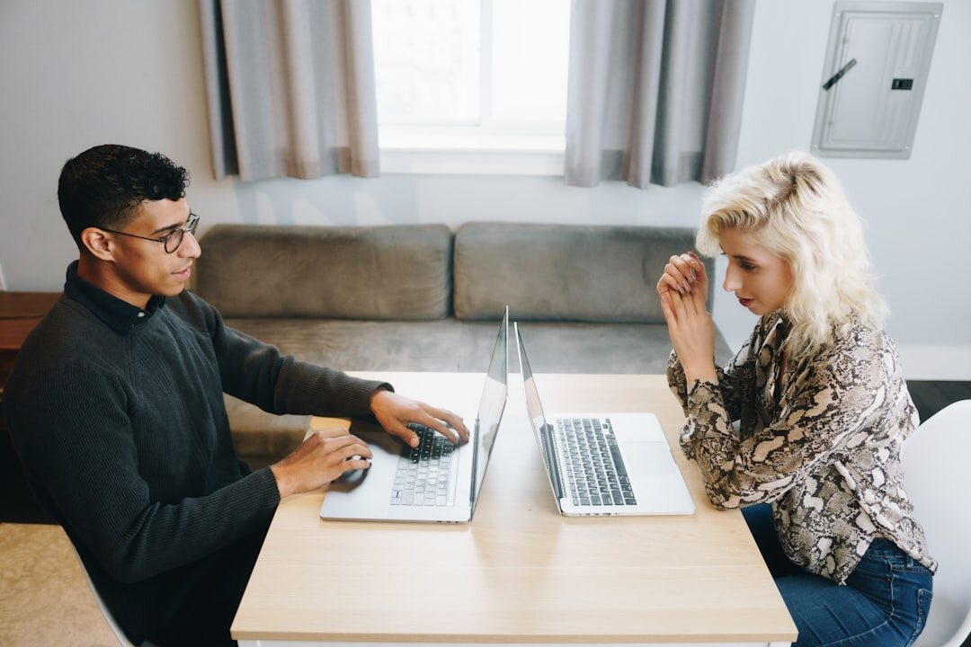 couple discussing budget at home